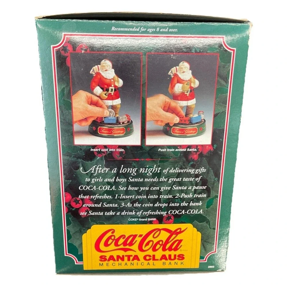 Coca Cola Santa Claus Mechanical Ertl Bank‎ 1st in the Series Moving Train